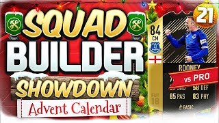 FIFA 18 SQUAD BUILDER SHOWDOWN INFORM ROONEY VS A PRO Advent Calendar Day 21 Vs HashtagHarry [upl. by Hsiri780]