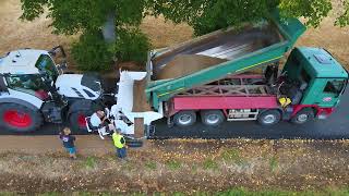 Stehr Banketteinbauzug  Bankettfertiger und Plattenverdichter am Traktor [upl. by Ziagos480]