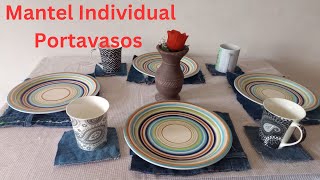 2 DIY Manteles Individuales y Portavasos Reciclado  2 recycling ideas [upl. by Julee325]