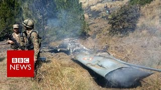 Pakistan shoots down two Indian jets over Kashmir  BBC News [upl. by Caron]