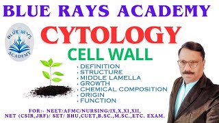 CYTOLOGY  CELL WALL DEFINITION  STRUCTURE  MIDDLE LAMELLA  CHEMISTRY  ORIGIN  FUNCTION [upl. by Basir481]