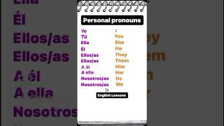 Los pronombres personales english [upl. by Ylekalb96]