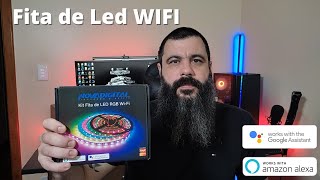 REVIEW Fita de LED Nova Digital  ALEXA e GOOGLE [upl. by Redyr]