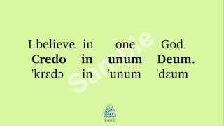 Mass Ordinary Credo  Pronunciation Guide [upl. by Alol]