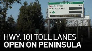 Highway 101 TollBased Express Lanes Along the Peninsula Open [upl. by Ahtis]