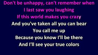 Cyndi Lauper  True Colors KARAOKE [upl. by Aianat]