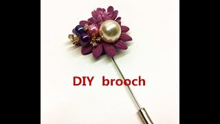 DIY simple brooch pin制作一款简单的胸针） [upl. by Adnawed]