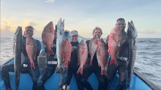 Offshore Spearfishing with the Instructors  Big Snapper Barracuda amp Jacks on Trinidads East Coast [upl. by Deach38]