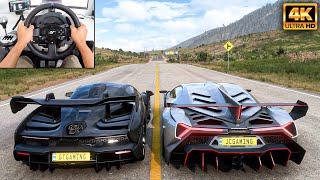 McLaren Senna amp Lamborghini Veneno  Forza Horizon 5  Thrustmaster T300RS gameplay [upl. by Akehsat]