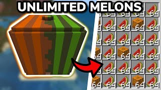 MAKING THE ULTIMATE MELON AND PUMPKIN FARM in Minecraft Bedrock Survival Ep 38 [upl. by Graig]