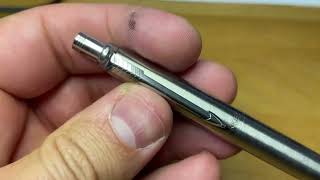 Parker Jotter Stainless Steel Ballpoint Pen Review GREAT Ballpoint Pen Very Crisp [upl. by Ahsino]