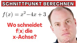 Beispiel Schnittpunkt berechnen mit xAchse [upl. by Angadreme]