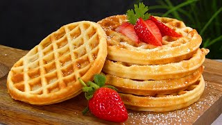 Perfect Homemade Waffles just in 5 minutes  Best Waffles recipe by Tiffin Box Easy quick breakfast [upl. by Zinn]