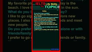 IELTS Life Skills  Holiday [upl. by Gaye]