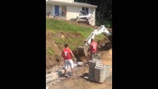 Techobloc wall installation [upl. by Klarika308]