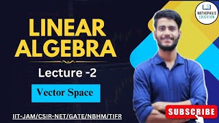 LINEAR ALGEBRA  LECTURE 2 vector space [upl. by Nosaj]