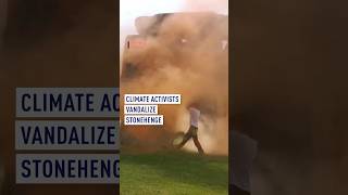 Climate activists vandalize Stonehenge [upl. by Odnam718]