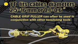 Heavy duty Wire Rope gripper  Cable Grip Connector  Wire Grip Clamp  Cable Puller Steel Wire [upl. by Lewap809]