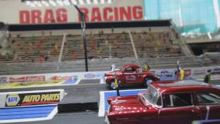 Slot Car Drag Racing 162 scale the Worlds Best track [upl. by Mcdowell24]