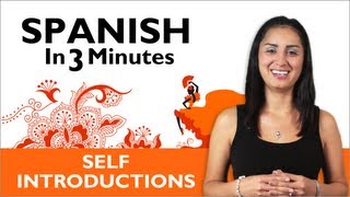 Learn Spanish  Learn How to Introduce Yourself in Spanish [upl. by Rojas]