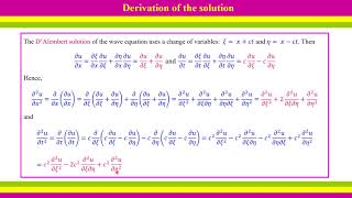 DAlembert Solution of the Wave Equation [upl. by Awjan983]