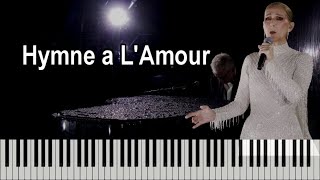 Hymne a LAmour Piano solo  sung by Celine Dion at the 2024 Summer Olympics in France [upl. by Eanar]