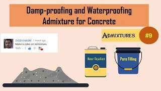 Dampproofing and Waterproofing Admixture for Concrete  Admixtures 9 [upl. by Varick775]