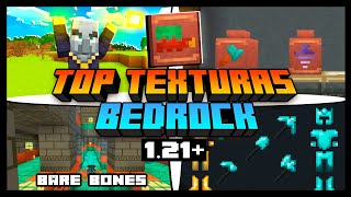 BEDROCK 121 TOP 5 TEXTURAS PARA A NOVA ATUALIZAÇÃO DO MINECRAFT [upl. by Pippa8]