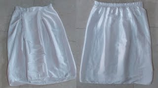 draping skirt cutting and stitching easy method 3 years baby girl skirt [upl. by Hafital]