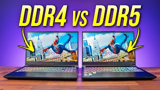 DDR4 vs DDR5 Laptop Comparison  10 Game Test [upl. by Aratas]