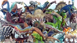 Entire Schleich Dinosaur toy collection  Tyrannosaurus Spinosaurus Triceratops Stegosaurus [upl. by Travis]