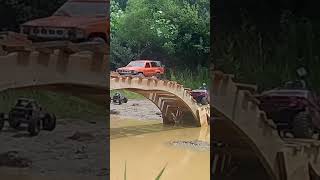 Trailing with friends at Axialfest Badlands  TinyTrucks Trucking RCTrucks RC4x4 RCTrailing RC [upl. by Netsyrc]