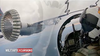 Incredible Harrier Jets Intense MidAir Refuel with German Tanker [upl. by Elamaj565]