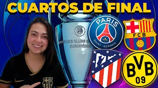 🔵PSG🆚BARCELONA🔴🔴ATL MADRID🆚B DORTMUND🟡REACCIÓN DE COLOMBIANA  Cuartos CHAMPIONS🏆 [upl. by Kathie]