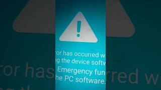 smartphone An error has occurred while updating the Device Software Use the Emergency Function in [upl. by Ludeman]