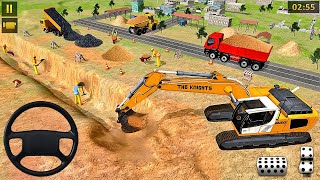 JCB Excavator Dumping Sand at Construction Site 2  City Park Installation Game  Android Gameplay [upl. by Burney323]