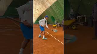 Manutenzione campo tennis tennisyoutube yesandnotennis puntoperso tennisrules [upl. by Ylrbmik300]