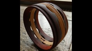 Woodturning  bracelet [upl. by Aduh]