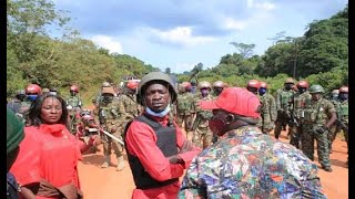 MILITARTY ARRESTING BOBI WINE IN KALANGALA [upl. by Ardnuhsor]