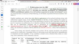 Hurry up Walk in at ICAR  IARI NEW DELHI FOR JRF DIV PLANT PATHOLOGY [upl. by Tamra]