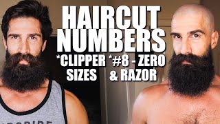 HAIRCUT NUMBERS  HAIR CLIPPER SIZES  HAIR CLIPPER GUIDE [upl. by Nort]