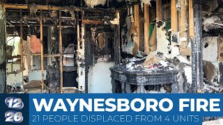 Waynesboro apartment fire displaces 21 people in 4 units [upl. by Ettenahc]