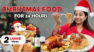 I only ate CHRISTMAS Food for 24 Hours  Food Challenge [upl. by Ecilahs]