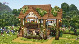 Minecraft 🌿🌼 Aesthetic Cottagecore House Tutorial  Mizunos 16 Craft Resource Pack [upl. by Flanigan827]