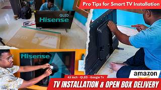 My Hisense E68N QLED Smart TV Open Box Delivery amp Installation Experience😮🔥 [upl. by Ahsoem]