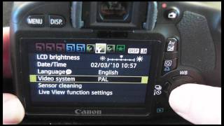 Canon EOS 550D Digital SLR Camera  Part 3  Menu System Tour [upl. by Zalea]