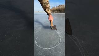 Catching fish using this technique in ice shortsvideo [upl. by Almira]