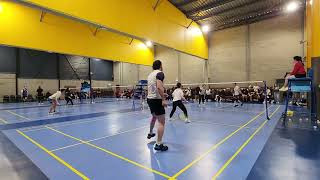 Chibi Titans vs MBADX Lighthouse XD2  Badminton Veterans 2024 Kilsyth [upl. by Eirrahs]