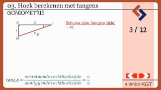 03 Hoek berekenen met tangens Serie goniometrie [upl. by Aissatsan]