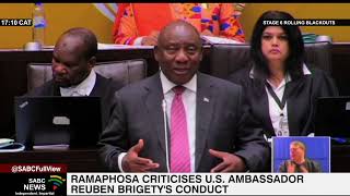 American Ambassador Reuben Brigetys conduct lambasted [upl. by Aynwad10]